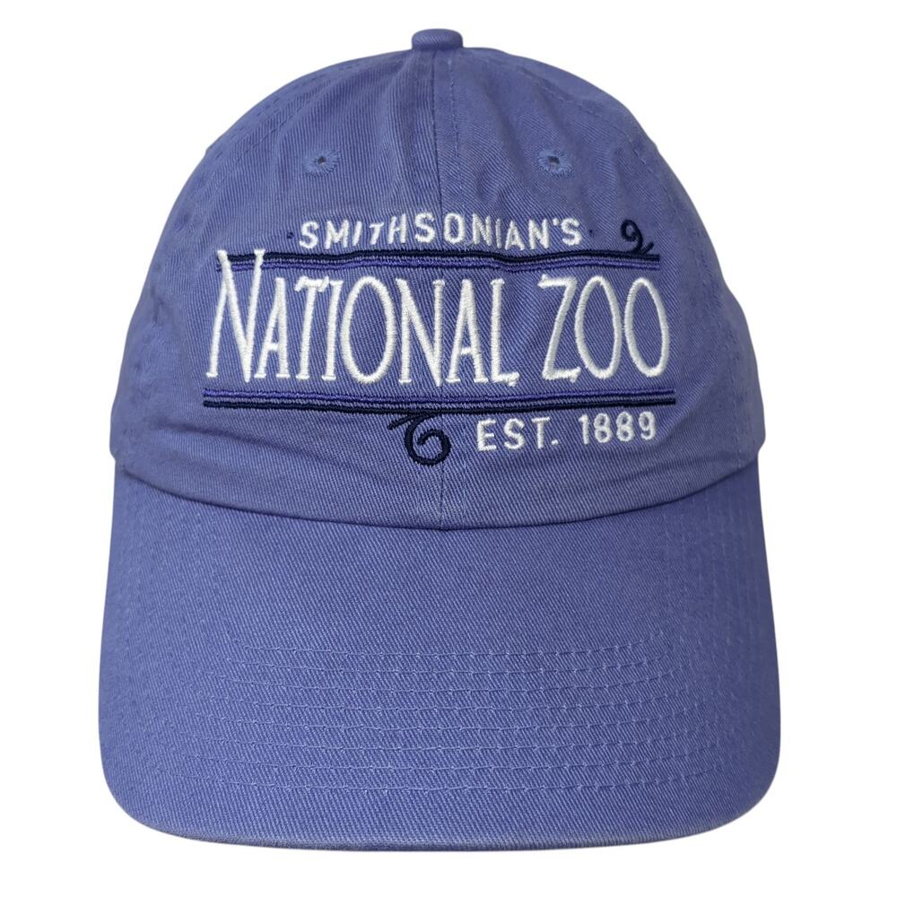 Smithsonian's National Zoo Slideback Baseball Cap Blue One Size 6 Panel Perrin